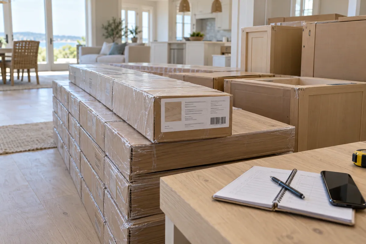 delivered material cartons and accessible label